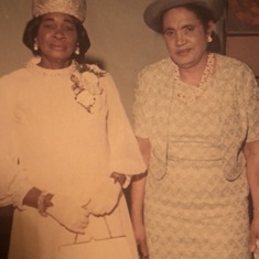 My Mama Luevia (also known as “SuLue”) with her “Baby Sister”, Inatio at my wedding in June, 1970.