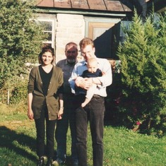 ... with his son Christopher, Alessia and their firstborn Vincent