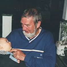 Opa Hermann and his grandson Vincent, long after bedtime