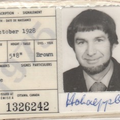 1975, finally a Canadian Citizen !! --- 1975, endlich ein kanadischer Staatsbürger !!