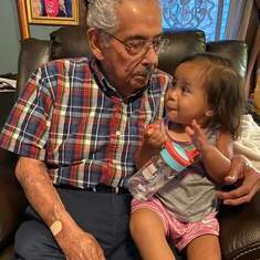 Popo with his great great granddaughter Savannah