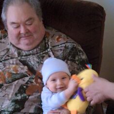 Papaw and his first great grand baby (jasper)