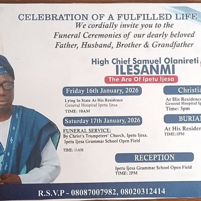 HIGH CHIEF SAMUEL OLANIRETI ILESANMI