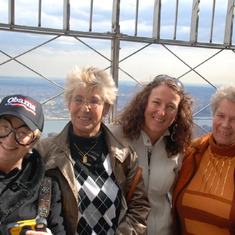On top of the Empire State building with Hilary, my aunt, my mom and Leslie (taking the picture), 10-2008