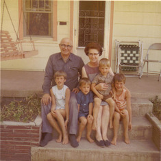 Mari,Bernie,Gregg,Ann Grandpa and Grandma 1970
