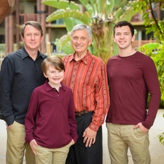 Sam, son Alan, and grandsons Chris and Cooper