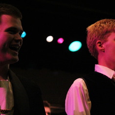 Houston and Justin Armer during the Finale of Les Miserables - 2013.