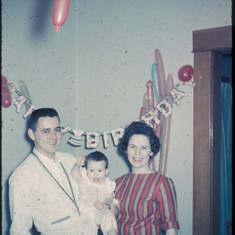 1962 Laura with June and Dwayne on first birthday