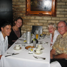 Dad - fine dining with Grandson Jordan, Laura, Hazel - Berns Steakhouse 2006