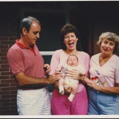 Dwayne with daughter Laura and grandson Jaeson and wife Hazel - 1985