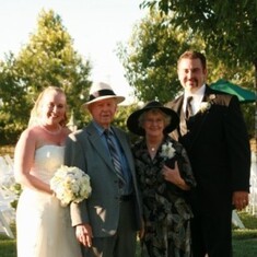 Grandpa & Joan with me at my wedding