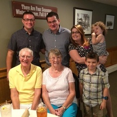 Grampa and Gramma (The GGs), Joshua, Mindy, Madeleine and Isaac - August 2016