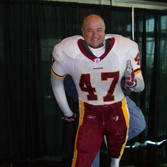 Howard wearing the Redskins uniform