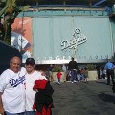 Howard and David at Dodgers stadium