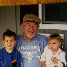 Robby Jr. , Grandpa Tom and Emily Long.