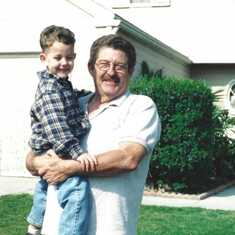 Grandpa Tom and Jesse Diggs. I'm guessing...1997. In front of our house in Colton, CA