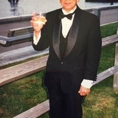 Uncle Howard dressed up!  He sent me this photo as well.  Too bad the top of his head was cut off from the photo.  He looks like he's having  a good time.
