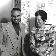 With his sister Edith