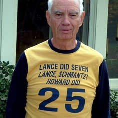 Howard in his "Lance Schmantz" shirt. I still have mine.