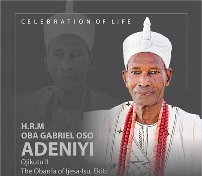 His Royal Majesty, Oba Gabriel Oso Adeniyi