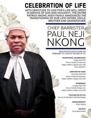 Chief Bar. Paul Neji Nkong
