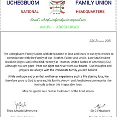 Tribute from the Amuvi UcheGbuom Family