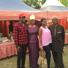 Chizom and Ebuka Ekpunobi at grand uncle Hubert’s 70th birthday party in Port Harcourt 2016