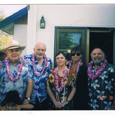 The Becker Siblings... Adolf, Hans (RIP), Karola, Christa (RIP) and Peter (rest in peace) taken from Peter's Luau Birthday party at our home in Soquel, CA