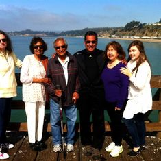 Peter's Seaside Memorial in Aptos, CA  - Francisca (niece), Neela, Noor (brother in law), Omar (nephew), Cathy and Ana