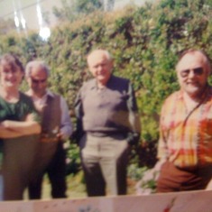 Christa, Noor, Hans and Peter taken at the backyard in Los Gatos
