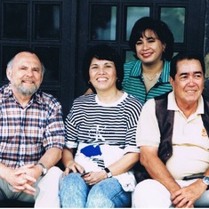 Peter and Cathy with Cathy's parents (Connie and Pete) taken in Baguio, Philippines