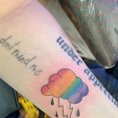 A genuine friend’s memorial  tattoo for Ian 