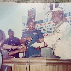 His Excellency with his close confidant HRH Onun Igajah E Igajah. Cross River State, 1994.