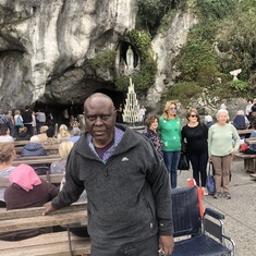 At the shrine of Our Lady of Lourdes