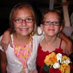cousins rylie and imogin at kyle's wedding- sept 2011