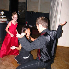 uncle brent dancing with imogin and lily 2011