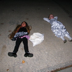 laying down to rest after trick or treating!
