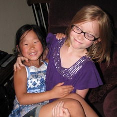cousins lily and imogin 2010