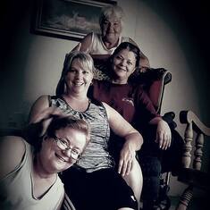 Her daughter Jane and granddaughters, Tami, Brenda and Penny.