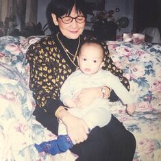 Eric Cervania as a baby and Inay