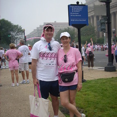 Dana and Ingrid- a komen Walk for the Cure 2008 in Washington DC