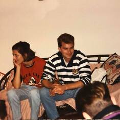 This pic sent by a friend- was circa 1992 in Germany at a friends baby shower....we were both young once