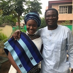 Innocent with his youngest daughter (Nkechi) at her high school graduation.
