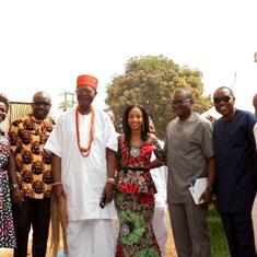Innocent at the Formal Opening of the Centre for Memories Enugu with the Obi of Onitsha