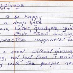 Happiness in granny's words
