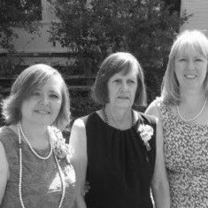 Mom and her daughters at Tanya and Braden's wedding