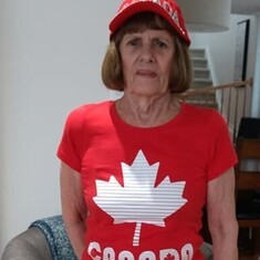 Mom in her Canada Day bling