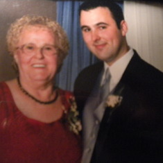 MOM AND STEVE (STEVE AND HIS NANNY ON HIS WEDDING DAY)