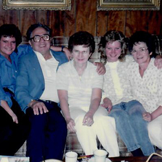 Irene with her sister, Margaret, brother-in-law, Mike, and daughters Anna and Cathy