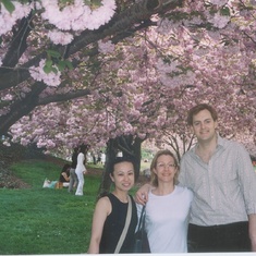 Irene, Cheryl and Scott at Brooklyn Botanic Garden Cherry Tree grove
